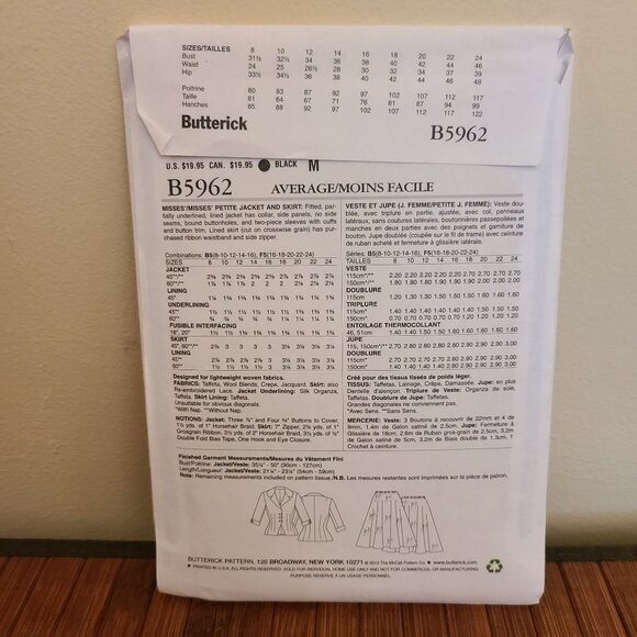 Two Butterick Patterns - Uncut - Picture 8 of 9